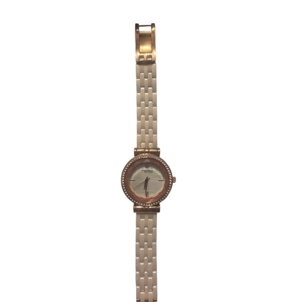 Anne Klein New York 12/2316 Ceramic Bracelet Rose Gold Watch - Picture 1 of 6